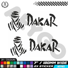 2x DAKAR Vinyl Aufkleber Abziehbild Auto Fenster Stoßstange Rennen Lackierung Mod Sponsor Grafik