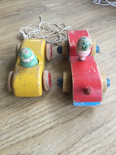 Vintage kleine holzautos - vintage,