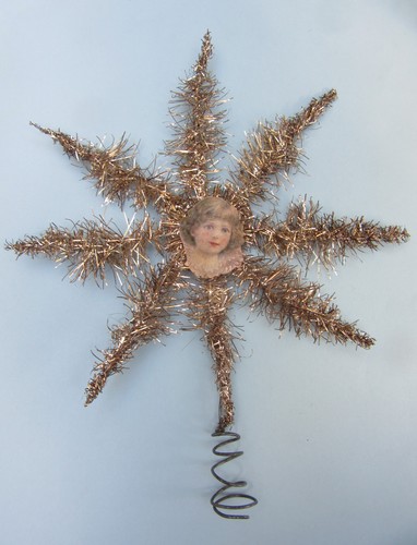 Sehr alte christbaumspitze aus - sehr,