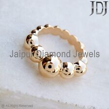 Solid 14k Gelbgold Schmuck Handgemacht Ehering Ewigkeit Unisex Ring Schmuck