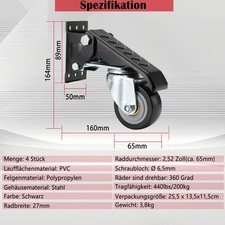 4pack Laufrollen Möbelrollen