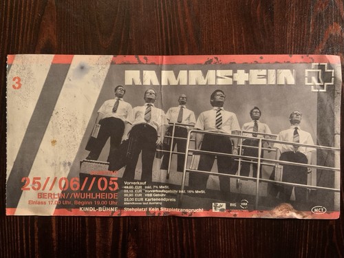 Rammstein konzertticket berlin - konzertticket,