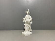 KPM Berlin Figur Malabar / Malabarin mit Drehleier Weiss F.E.Meyer H:24cm