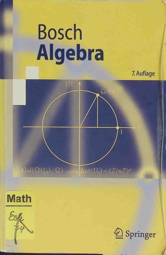 Algebra springer lehrbuch - algebra., springer-lehrbuch