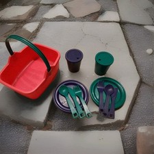 Picknickkorb Kinder Bambola Draußen Set Kindergeschirr Sandspielzeug