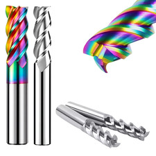 VHM Alufräser DLC- Ø1-20mm Fräser kurz/lang NE-Schaftfräser HPC Fräser Z=3 HRC50