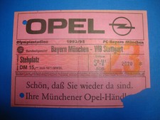 92/93 Ticket FC Bayern