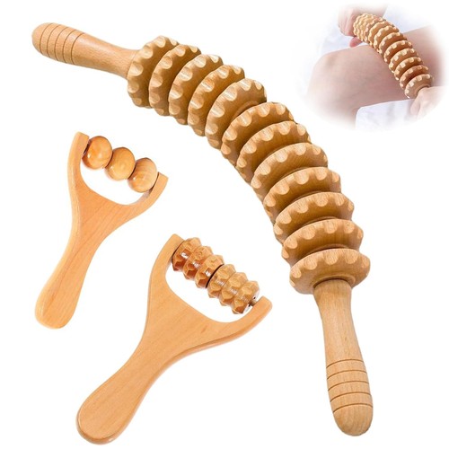 Stück faszienstab holz set - 3, faszienstab-holz-set