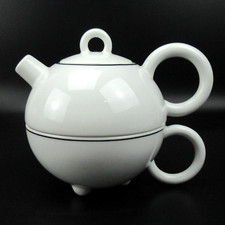 Arzberg TEA FOR ONE Porzellan Teekanne + Tasse Matteo Thun Design Memphis Ära