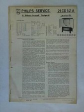 Reparaturdiensthilfe mit Schaltplan: Philips Service. 21 Röhren Fernseh-Tischger