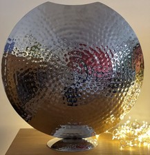 ⭐️ LAMBERT GONG wunderschöne Luxus Vase Gefäß Metall gehämmert silberfarben ⭐️