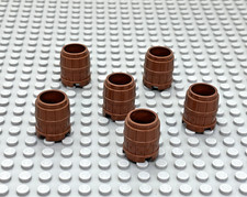 Lego 6x Fass 2489 braun Tonne
