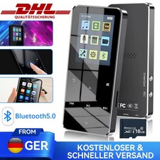 Bluetooth MP3 Player HiFi Bass Musik Spieler HD Alarm Support 128GB Schwarz DHL