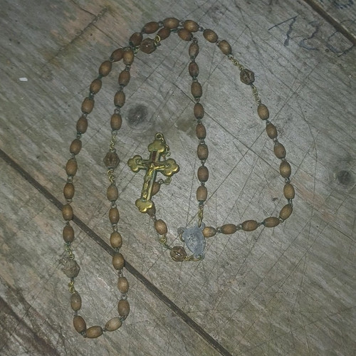 Rosenkranz holzperlen mit - rosenkranz,