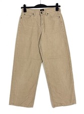 Lee Corduroy Hose Wide Leg Damen W26 Beige Comfort Relaxed Cord Pants