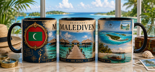 Malediven souvenir tasse - souvenir,