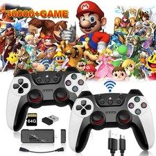 30000+ Retro Videospielkonsole 4K HD TV Spiel Stick 64GB+2x Wireless Controller