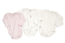 H&M 3x Baby-Body Langarmbody Mädchen Gr. 68 rosa creme langärmelig