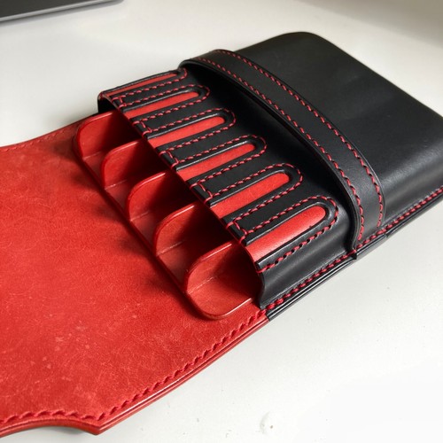 Leder stiftetui für stifte - 6,