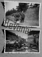 2x Foto Simson 425 Sport AWO 425S 425 S DDR Motorrad Oldtimer original Urlaub