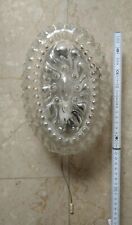 Alte Glas Lampe Wandlampe mit Zugschalter aus 60-er Jahren