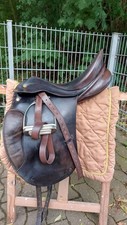 Prestige Ponydressursattel Dressursattel 16" weite Kammer braun