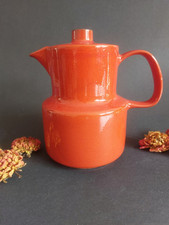 Melitta Kopenhagen Ceracron - große Kaffeekanne - rotes 70er Geschirr