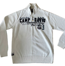 Neu Camp David Blue Label Pullover Gr. L Baumwolle Strick Icebreaker Ships Weiß