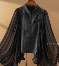 damen bluse Schwarz In Große