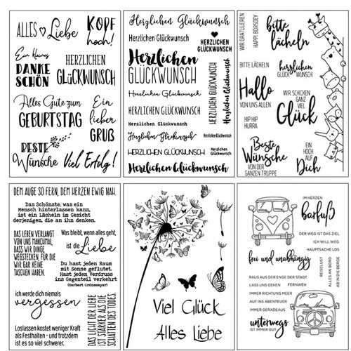 Silikonstempel set blätter - silikonstempel,