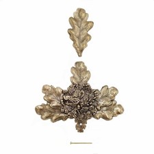 Eichenlaub Deckblatt Keilerkopf Verzierung Keiler Gewaff Trophäen 2 teilig groß