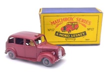 Matchbox Moko Lesney No. 17 alt, Metropolitan Taxi, 50/60er Jahre Top & Box