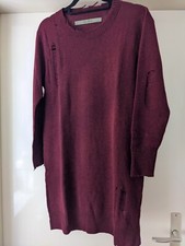 Enza Costa Long Sweater Wolle Cashmere Pullover Distressed Look Neu!