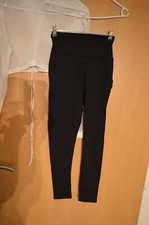 High Waist Sport Leggin mit Scrunch und gerafften Taschen schwarz Gr. 36