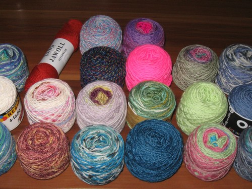 Wollpaket bunte marken - wollpaket,