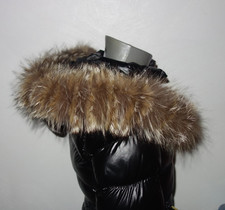 Silberfuchs Pelz Kapuze Kragen