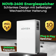 Novgen NOVB-2400Wh Speicher für Balkonkraftwerk – Plug and Play LiFePo4 Akku