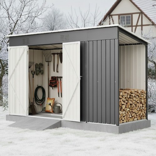 Metall gerätehaus mit - metall,