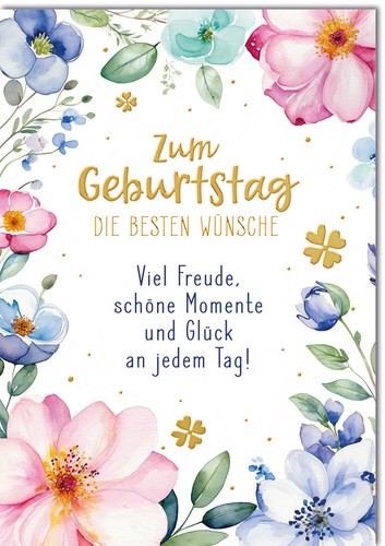 Geburtstag blumenrahmen freude - blumenrahmen,
