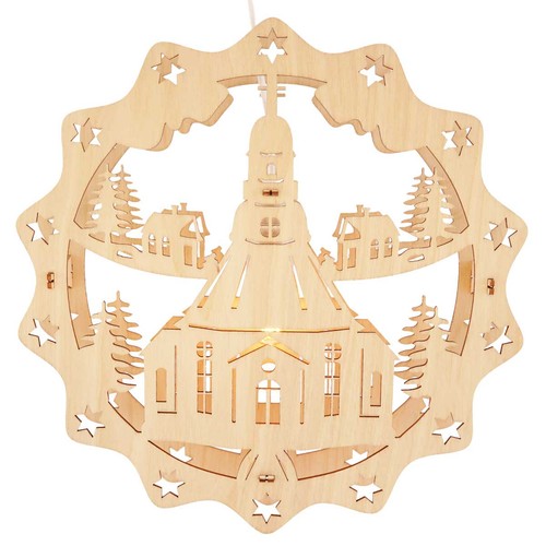 Fensterbild seiffener kirche - seiffener,