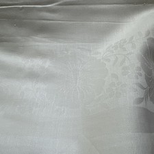 Damast Tischdecke,  Blumen , 60er Jahre mit passenden Servietten