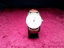 Armbanduhr Herren, Geneva, braun, Dornschließe, Kunstlederband braun