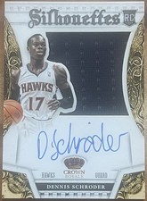 2013-14 Panini Crown Royale Silhouettes RC Patch Auto Dennis Schröder /99 RPA