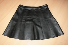 Leder Falten Rock Kunstleder