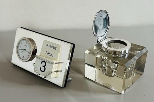 Massive silber kalenderuhr - silber, &