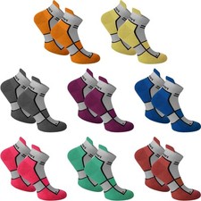 4 Paar Herren Running Sneakersocken mit Fersenlasche - dicke Frotteesohle