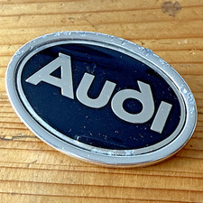 original Logo AUDI Ringe oval Emblem 4A0853621 schwarz chrom ca. 53x35mm