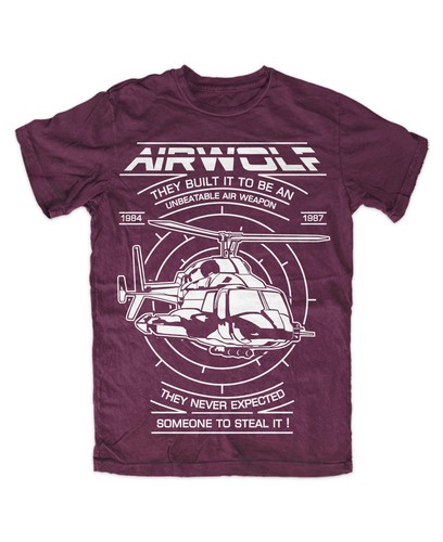 Airwolf shirt burgund - t-shirt,