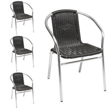 4 Sück Aluminium / Polyrattan