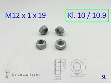 5 St. Sechskantmutter M12x1x19 Kl.10 (10.9) hochfest Zinklamelle (Feingewinde)